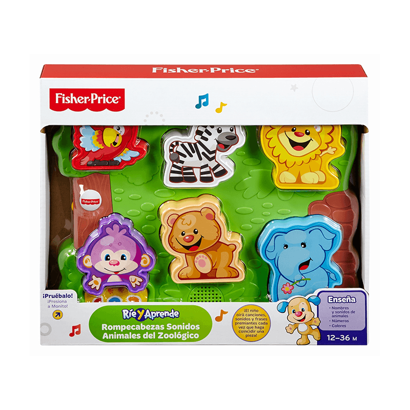 Mattel Fisher Price Cgn03 Rompecabezas De Animales Rie Y Aprende