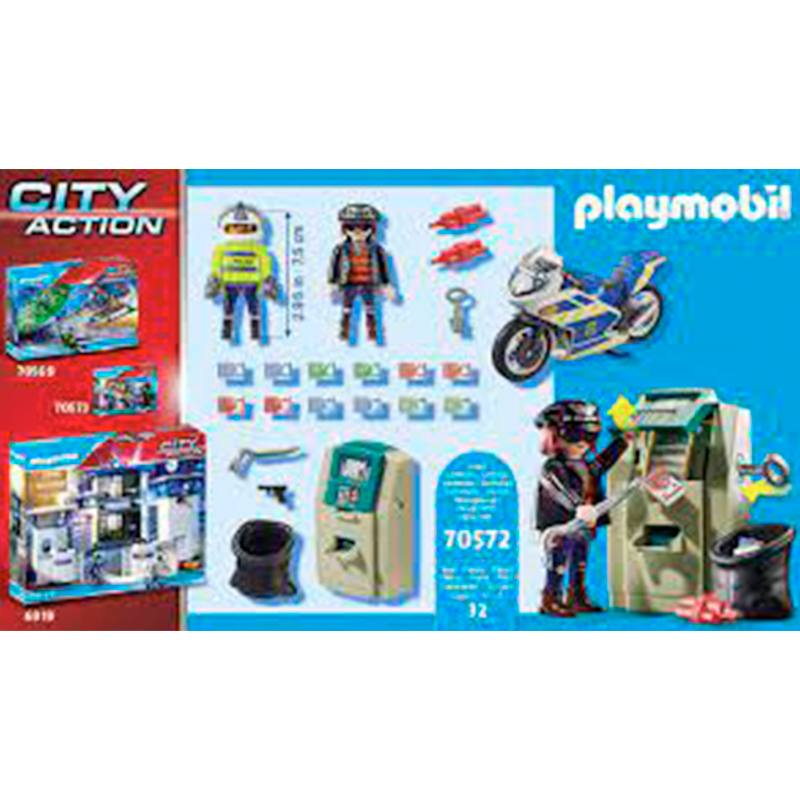 Playmobil City Action 70572 Moto De Policia Persecucion Del Ladron