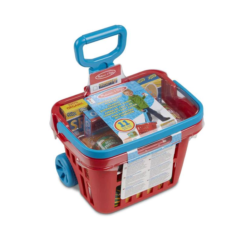 MELISSA & DOUG Pretender y Jugar 14073 Juego de Cesta de Comestibles Fill & Roll