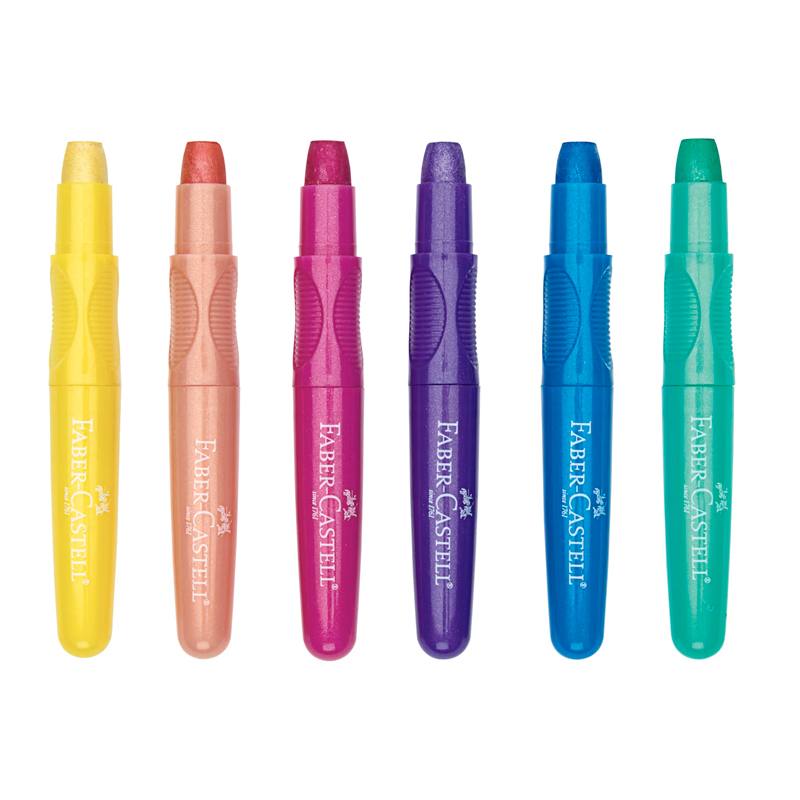 Faber Castell 14318 Pauqete De 6 Crayones Gel Metallic