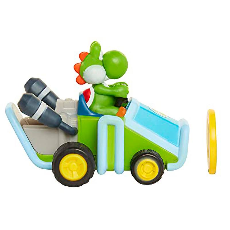 Jakks Pacific Mario Kart 69278  4L  12P Vehiculo De Moneda Yoshi