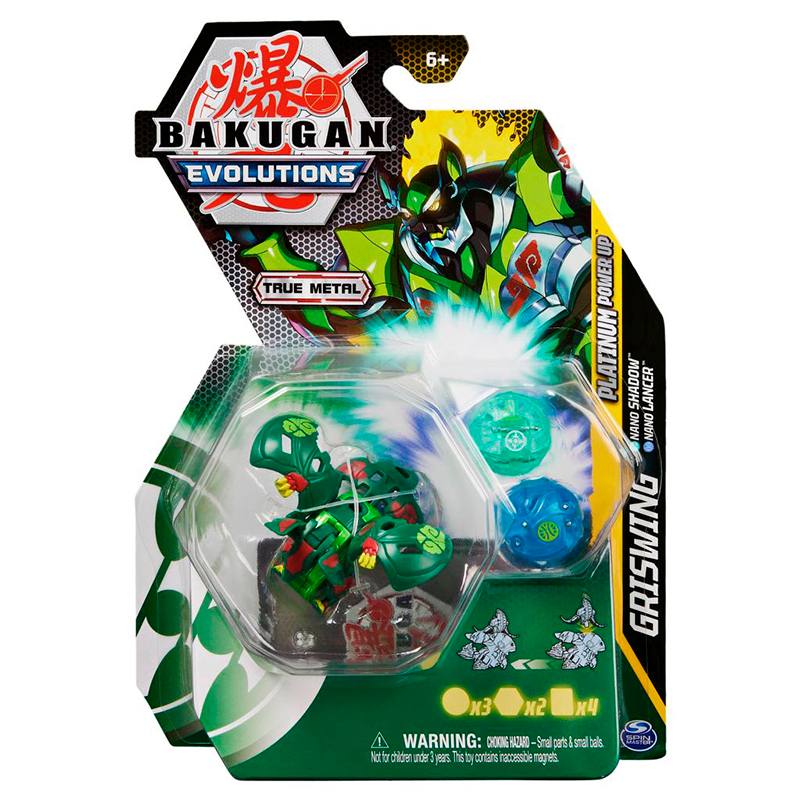 Boing Toys Bakugan 6063394 Platinum Power Up / Griswing / Nano Shadow / Nano Lancer