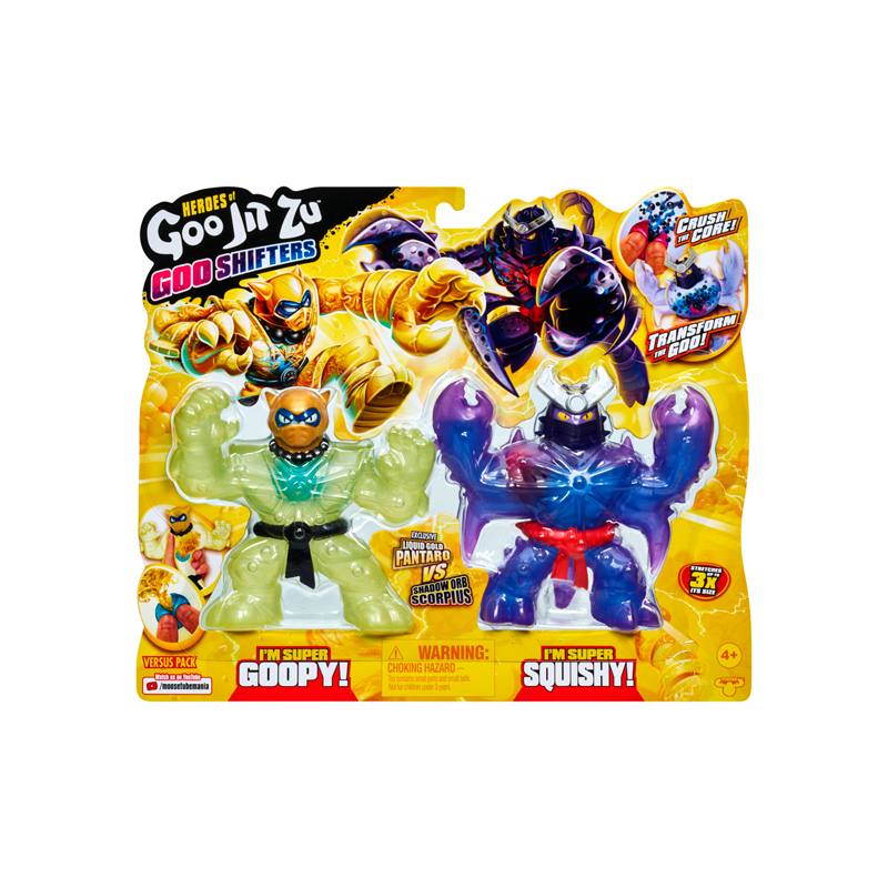 Boing Toys Goo Jit Zu 41407 Ultra Goo Shifters Gold Pantaro Vs Shadow Scorpius