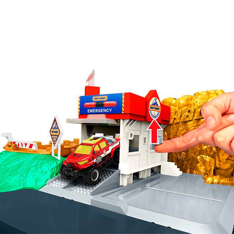 Mattel Matchbox Hbd74 Estación De Bomberos Set De Juego Con Sonidos