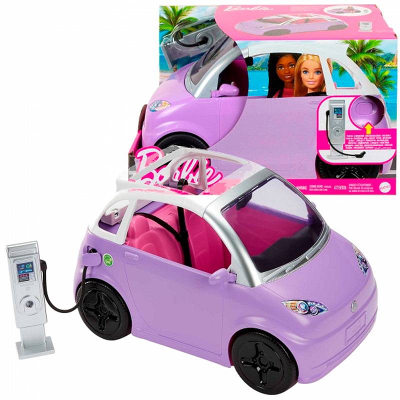 Mattel Barbie Hjv36 Vehículo Eléctrico Con Estación De Carga