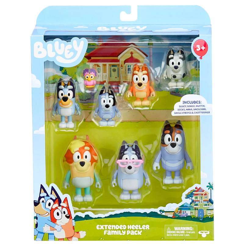 Moose Bluey 17393 Set De Figuras Familia & Amigos 8 Unidades Serie 7