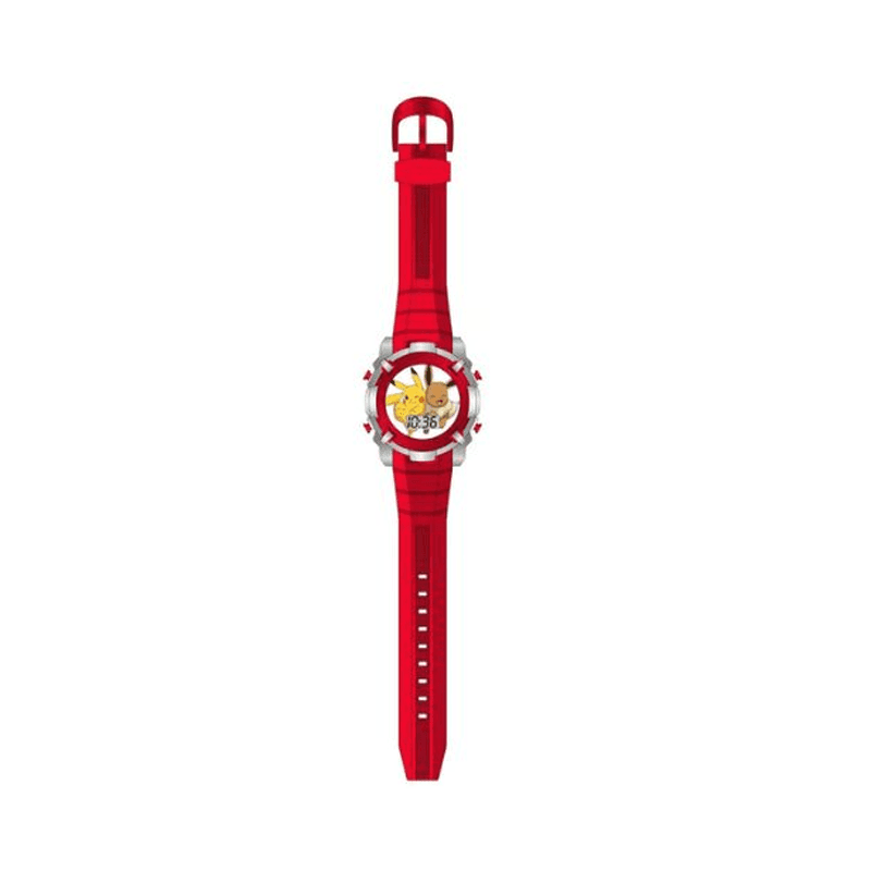 Boing Toys Pokémon Pok4352 Reloj Parpadeante Lcd Rojo Marco De Metal