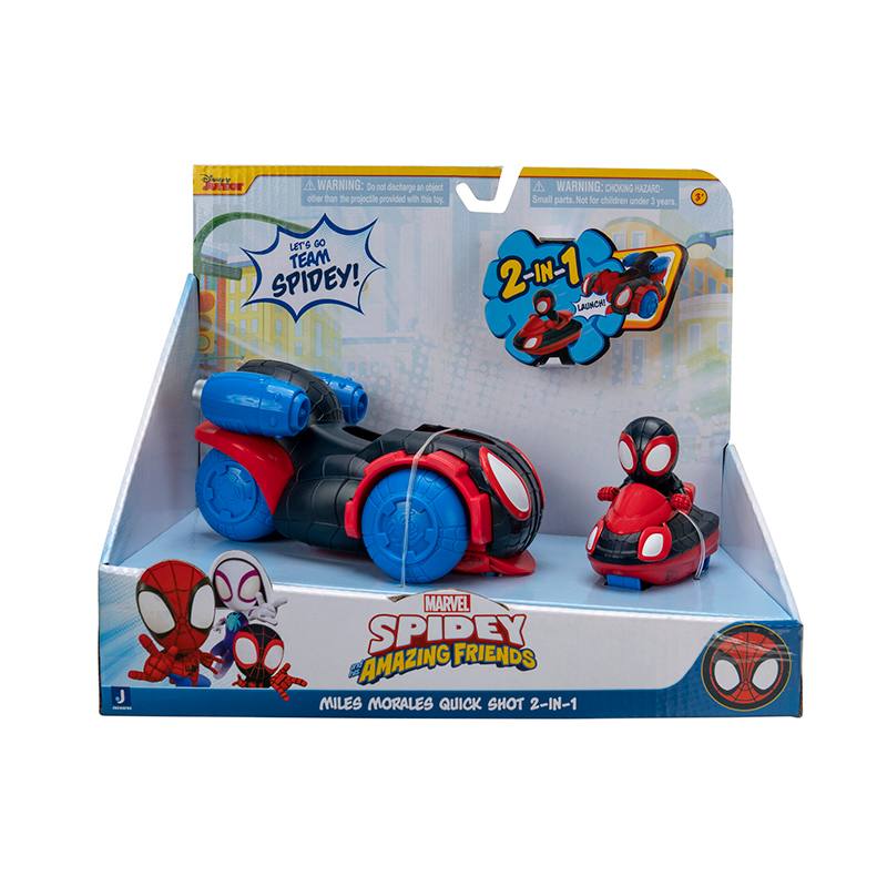 Boing Toys Marvel Spidey Snf0123 Vehiculo Lanzador 2 En 1 C/Figura De Miles Morales