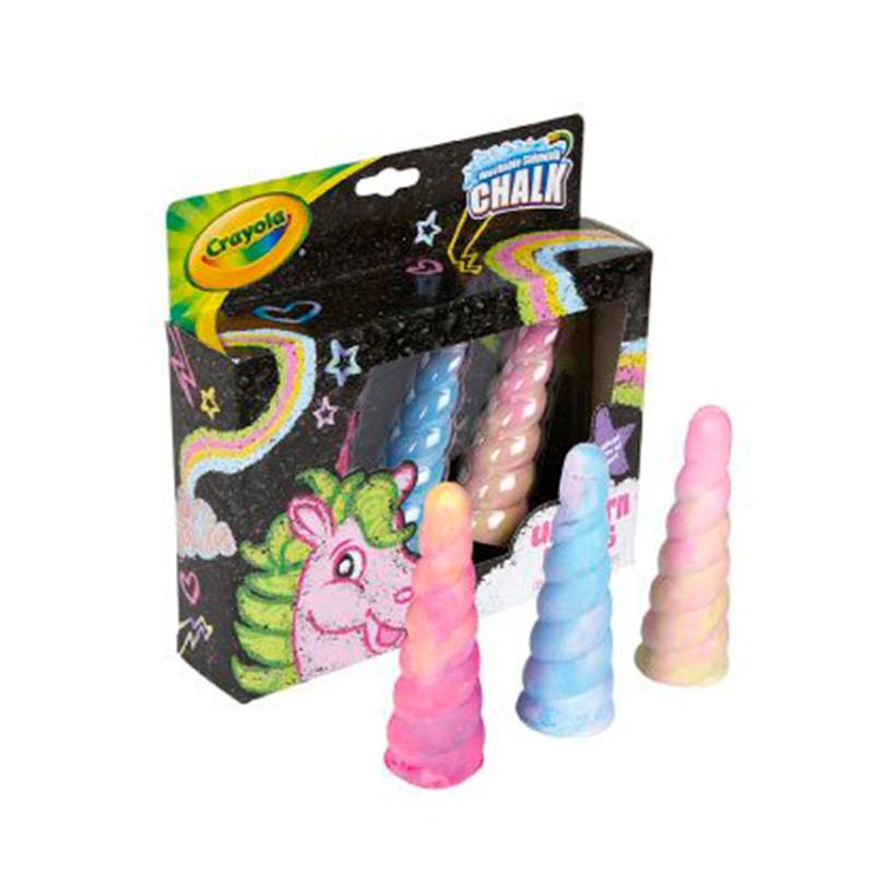 Crayola Washable C512050 Yesos Lavables Diseño De Unicornio 3 Piezas