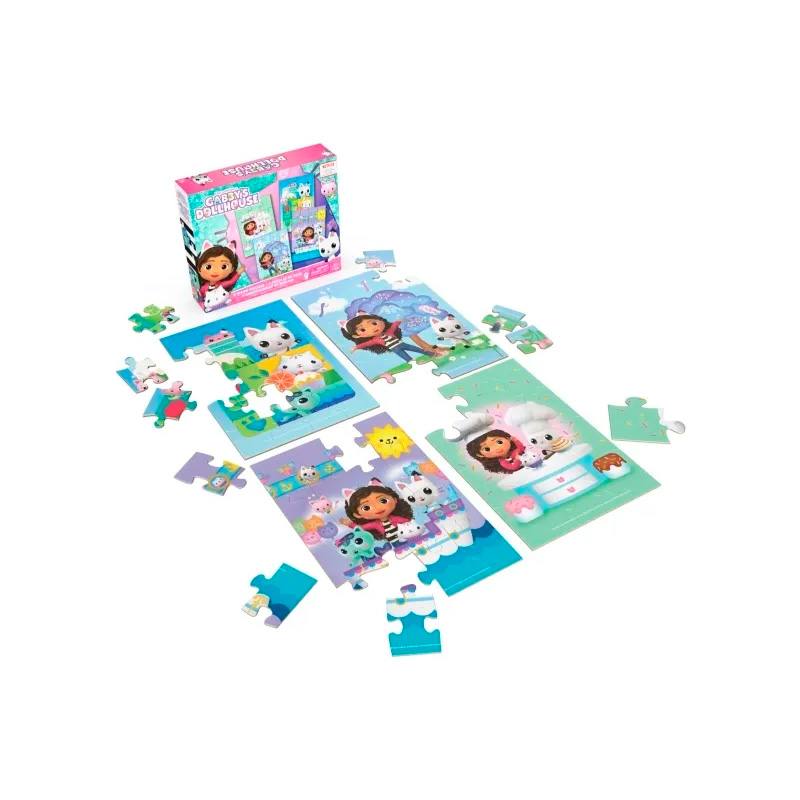 Spin Master Gabby'S Dollhouse 6067990 Set De 4 Rompecabezas De Madera