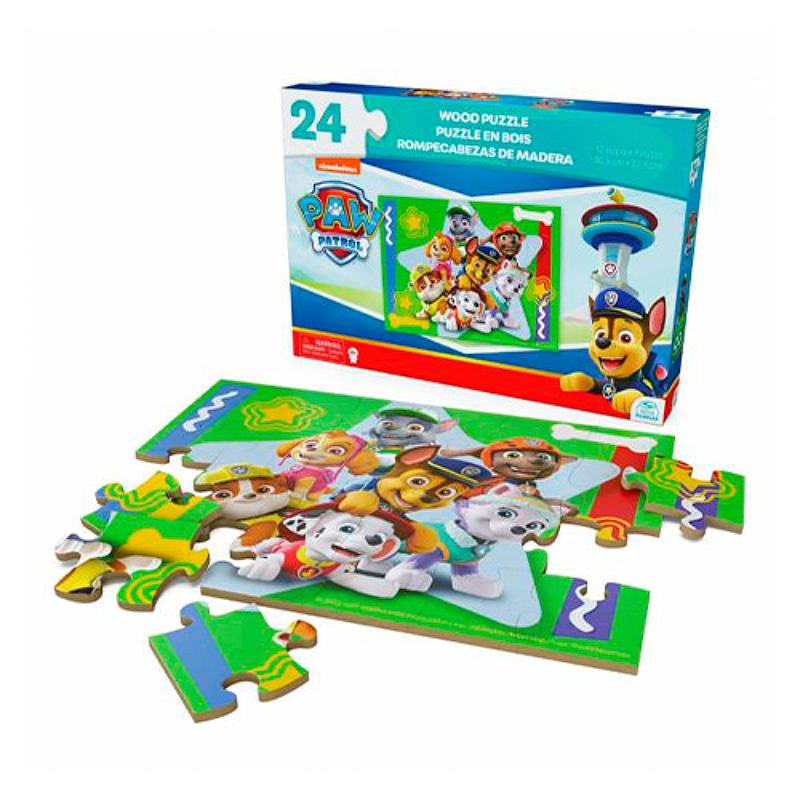 Spin Master Paw Patrol 6066932 Rompecabezasde Madera 24 Pzs