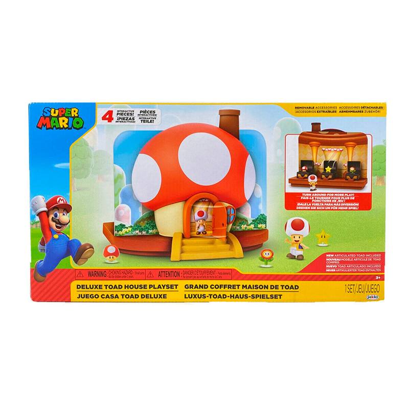 Jakks Pacific Nintendo 413674 Super Mario Juego Casa Toad Deluxe