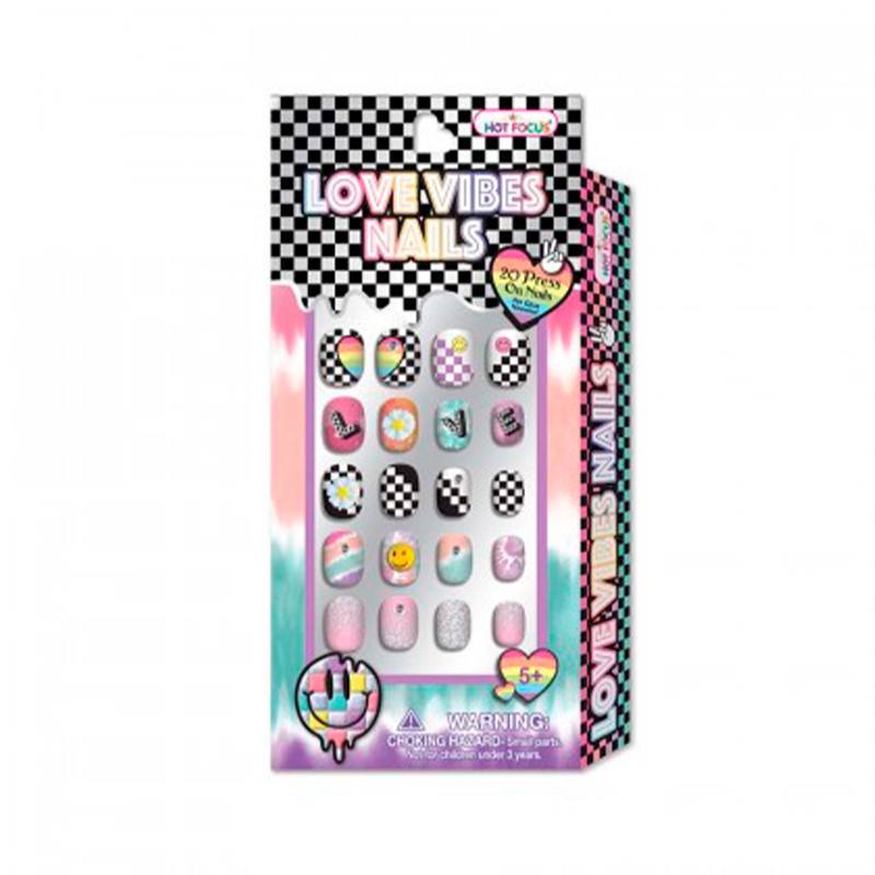 Hot Focus 028Cv Set De Uñas Prensada 3D Love Vibes