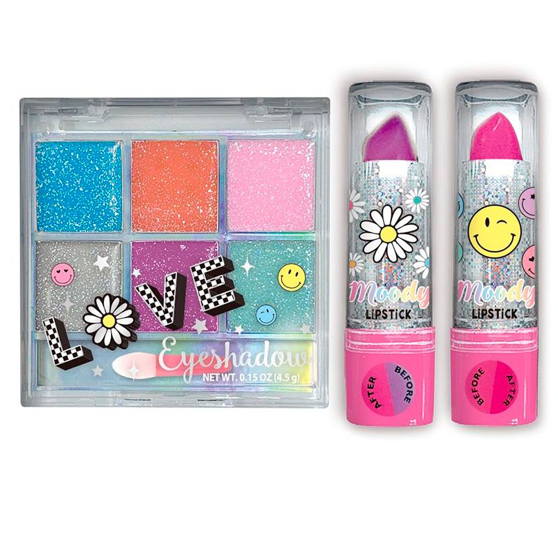Hot Focus 087Cv Set Cosmetico Sparkling Eyeshadow & Moody Lipsticks Cool Vibes
