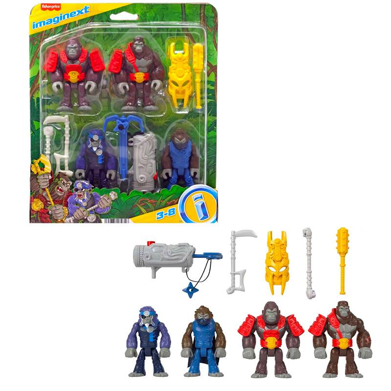 Mattel Imaginext Hml57 Figuras Gorilas Y Monos, Mundo Aventura
