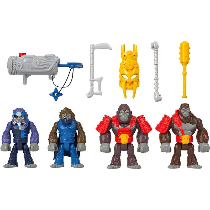 Mattel Imaginext Hml57 Figuras Gorilas Y Monos, Mundo Aventura
