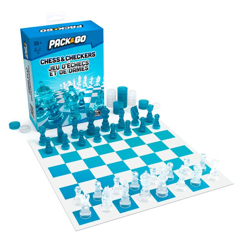Spin Master Games 6065981 Juego De Mesa Ajedrez Y Damas - To Go