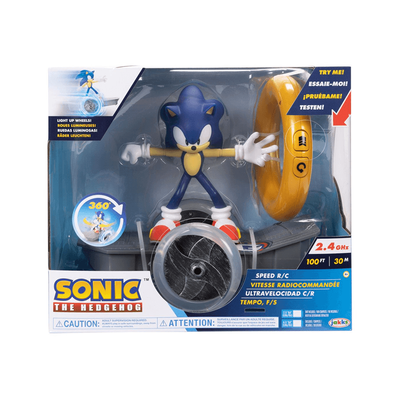 Jakks Pacific Sonic 417014-V1 Speed Control Remote Vehicle Con Moneda