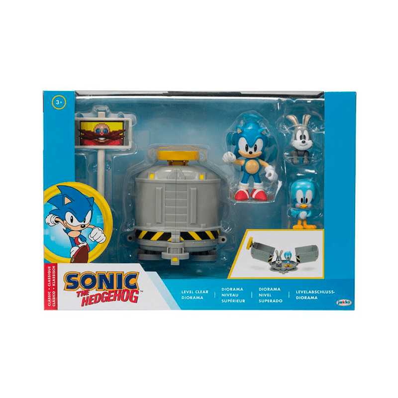 Jakks Pacific Sonic 418864 Set Diorama Nivel Superado Con Figura 2,5 Plg