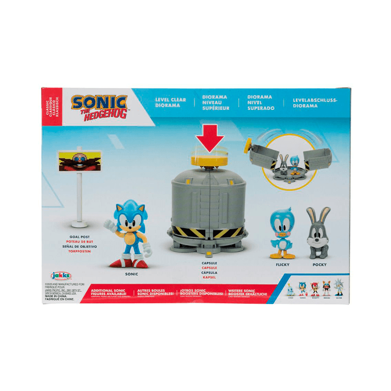 Jakks Pacific Sonic 418864 Set Diorama Nivel Superado Con Figura 2,5 Plg