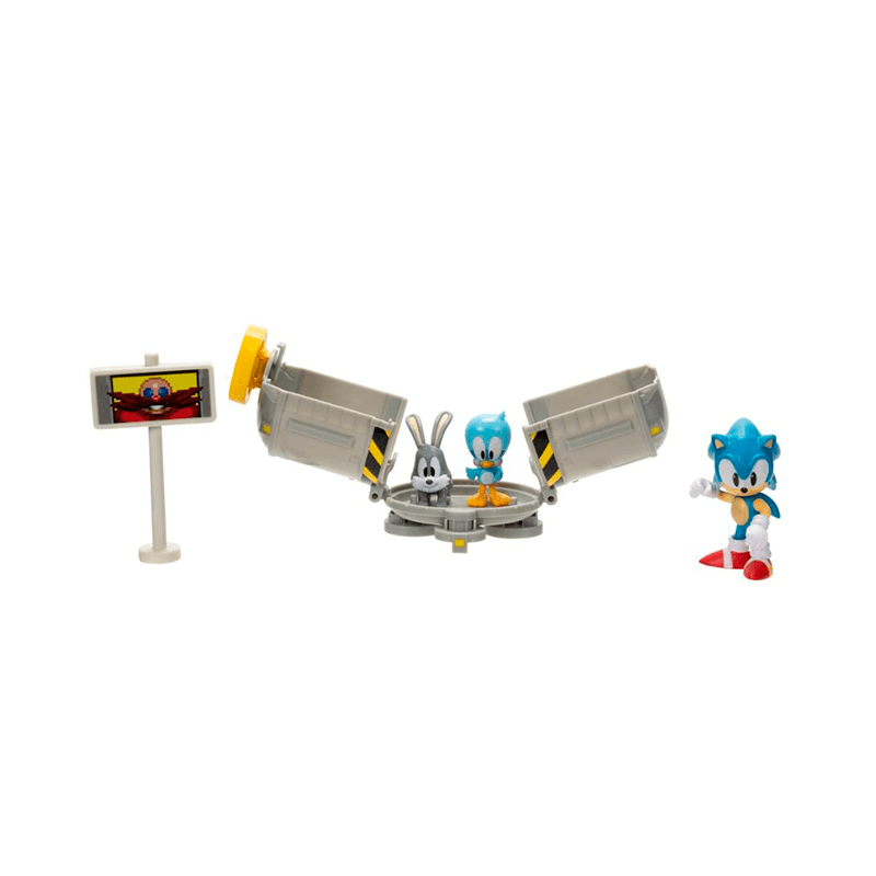 Jakks Pacific Sonic 418864 Set Diorama Nivel Superado Con Figura 2,5 Plg