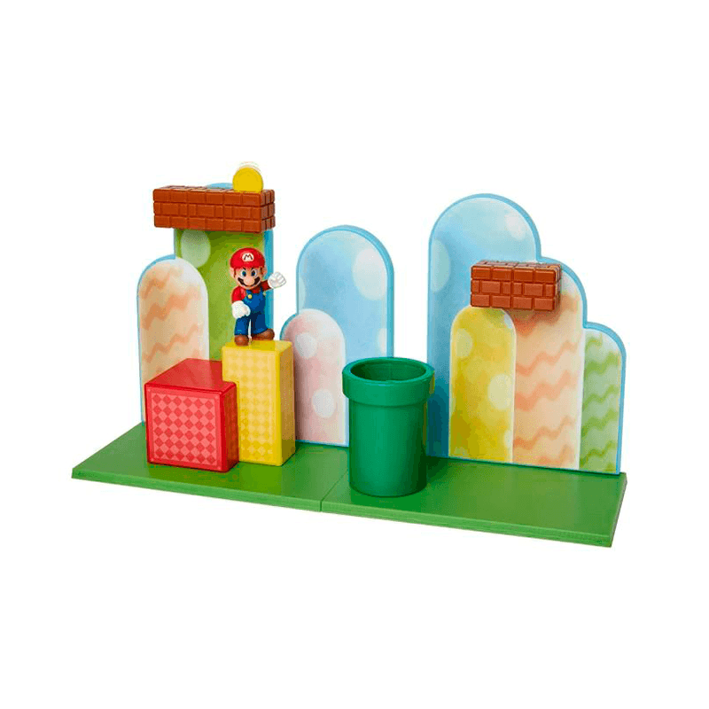 Jakks Pacific Nintendo 85991-4L-Pkr1 Super Mario Playset Figura 2,5 Plg Llanuras De Bellota