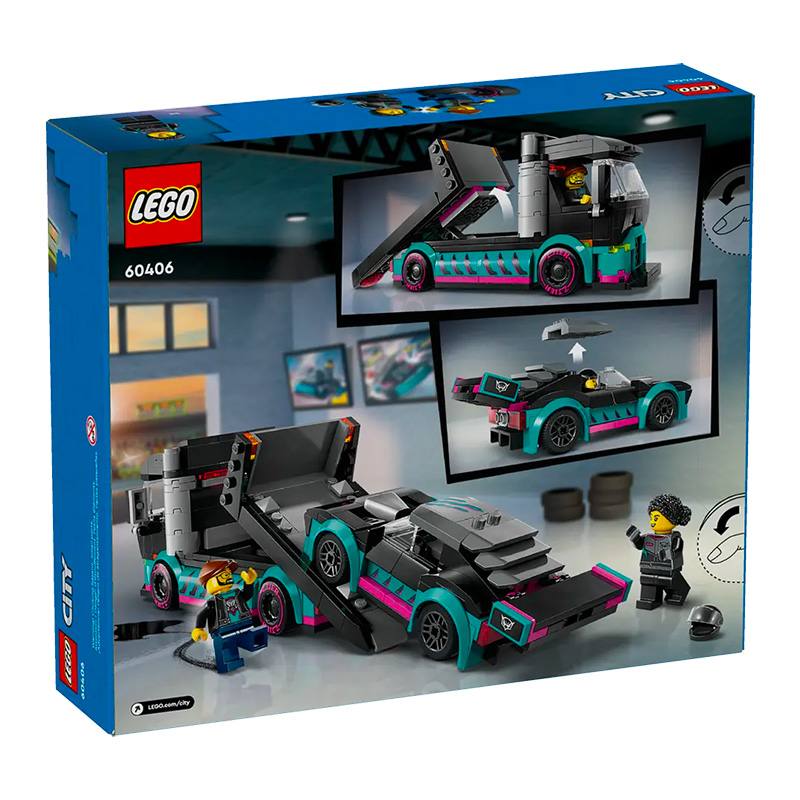 Lego City 60406 Coche De Carreras Y Camión Portacoches