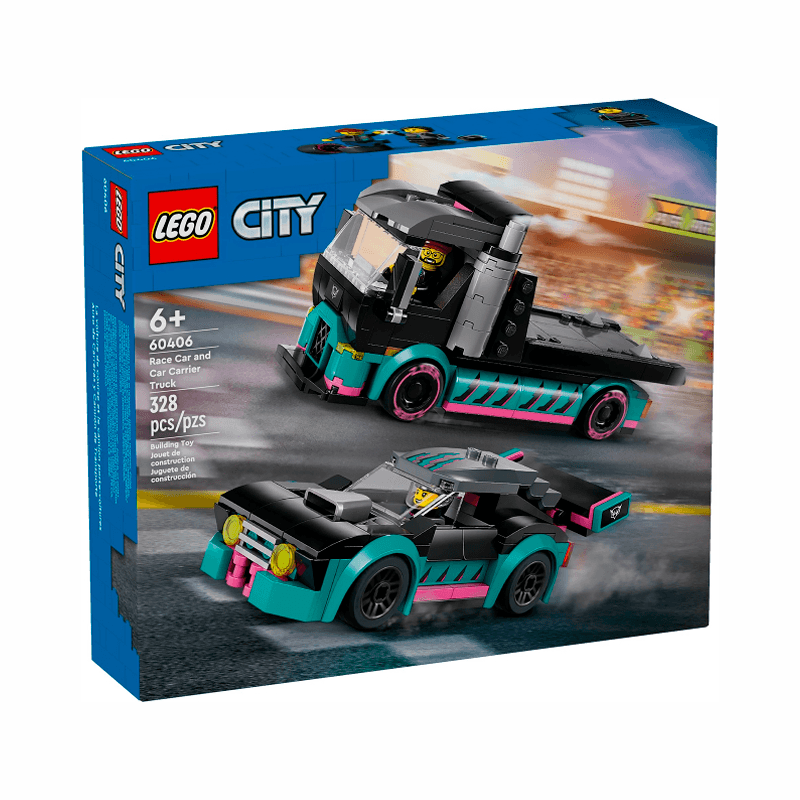 Lego City 60406 Coche De Carreras Y Camión Portacoches