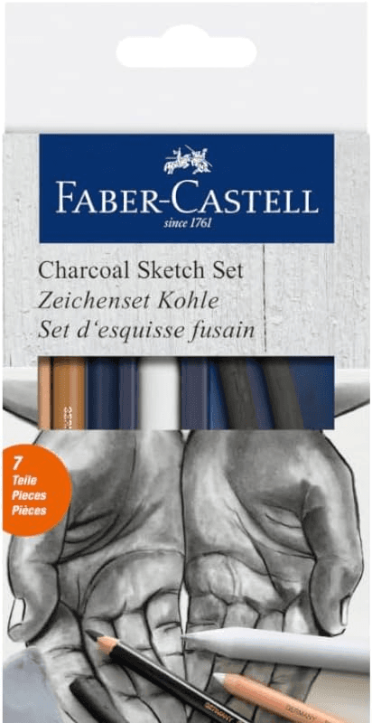 Faber Castell  Fc114002 Caja De Conjunto De Lapices Boceto Al Carboncillo