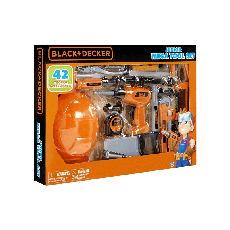 Jakks Pacific Black And Decker 02095-2L-Rf1 Set De Herramientas Junior Mega Tool