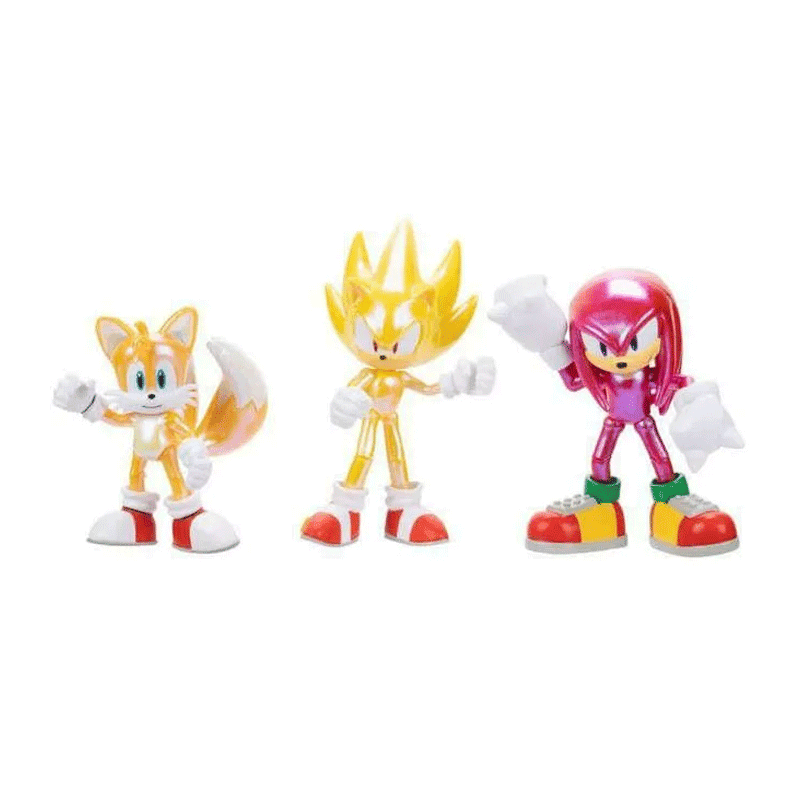 Jakks Pacific Sonic 419074 Set Figuras 4 Plg Tri-Pack Super Sonic