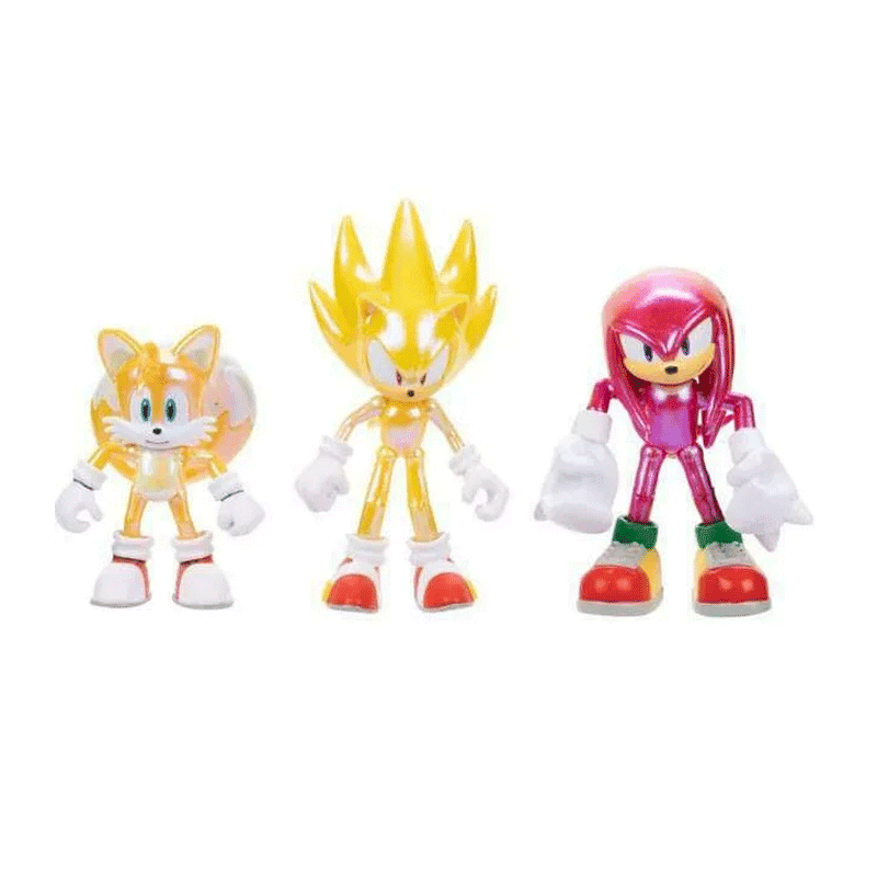Jakks Pacific Sonic 419074 Set Figuras 4 Plg Tri-Pack Super Sonic