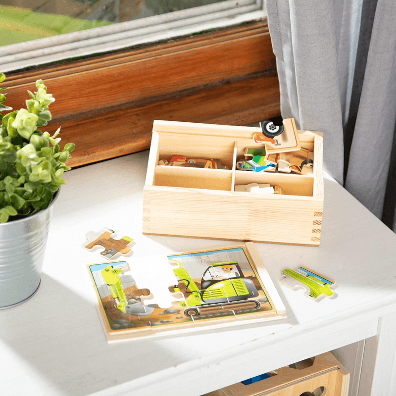 Melissa & Doug  13792 Rompecabezas De Madera Vehículos De Construcción De
