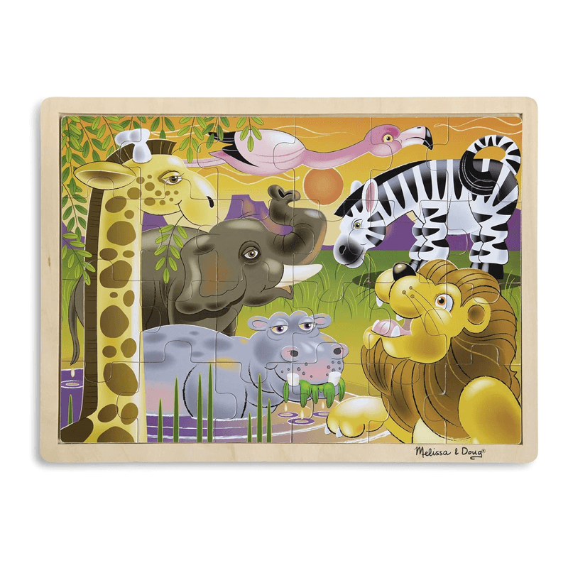 Melissa & Doug  12937 Rompecabezas De Madera De Las Llanuras Africanas 24 Piezas