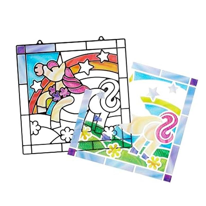 Melissa & Doug  19299 Set De Dibujo Vitrales De Unicornio