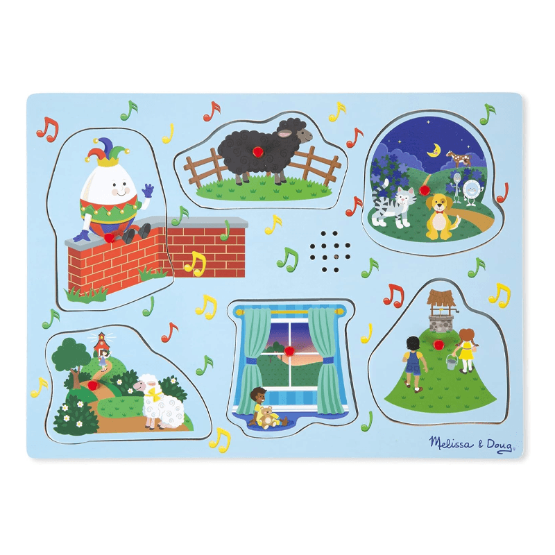 Melissa & Doug  10737 Rompecabezas De 2 Sonidos De Canciones Infantiles (6 Piezas)