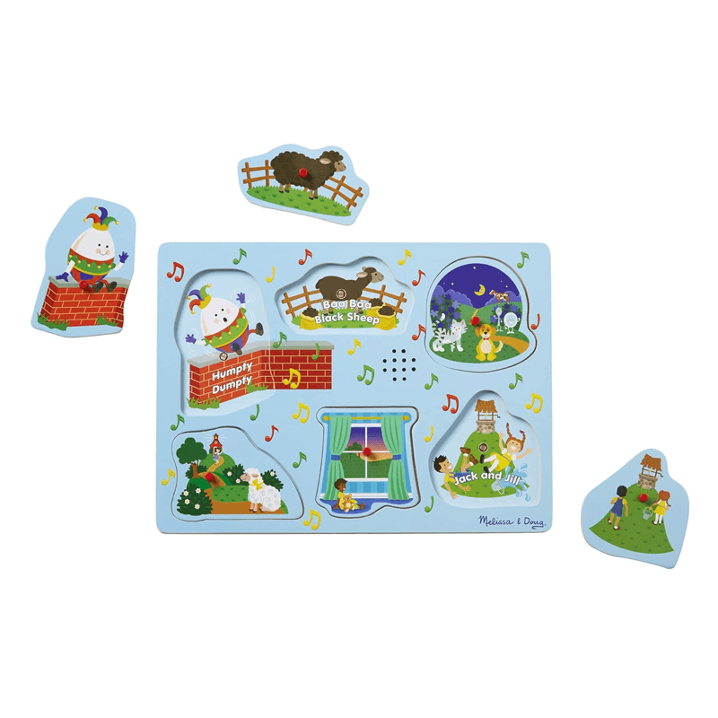 Melissa & Doug  10737 Rompecabezas De 2 Sonidos De Canciones Infantiles (6 Piezas)