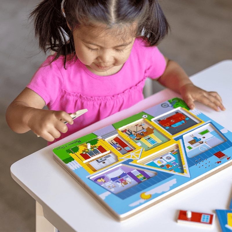 Melissa & Doug  10734 Rompecabezas En Madera Sonidos Alrededor De La Casa