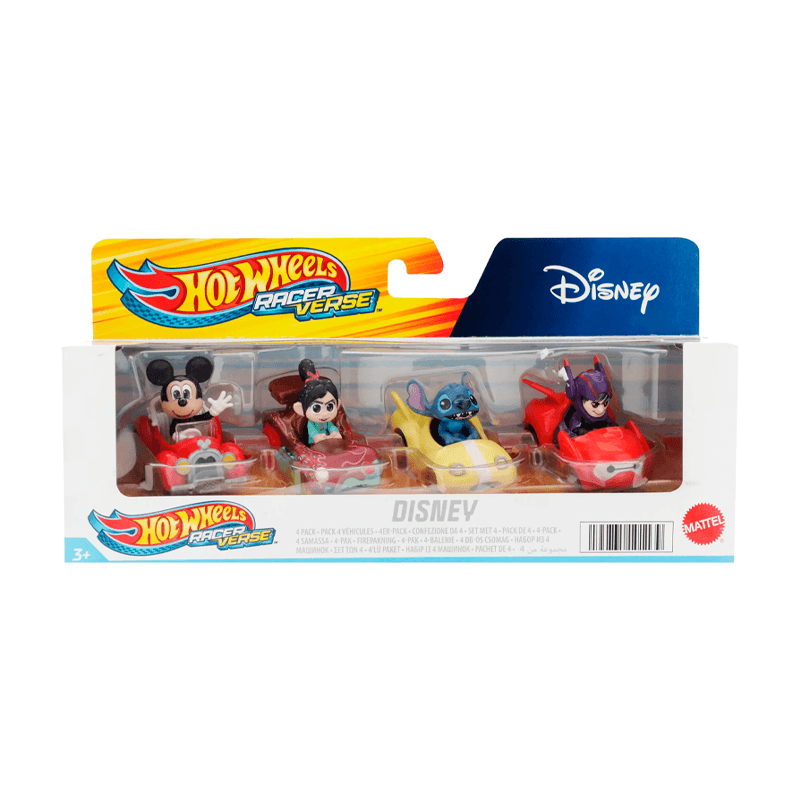 Mattel Disney Hkd30-0 Paquete De 4 Carros De Disney