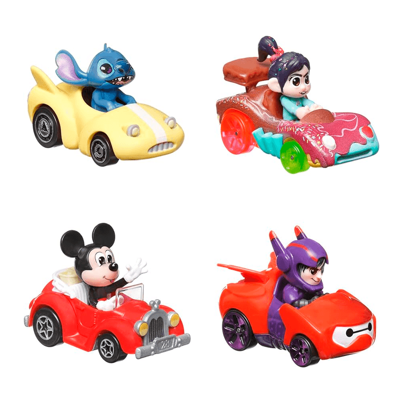 Mattel Disney Hkd30-0 Paquete De 4 Carros De Disney