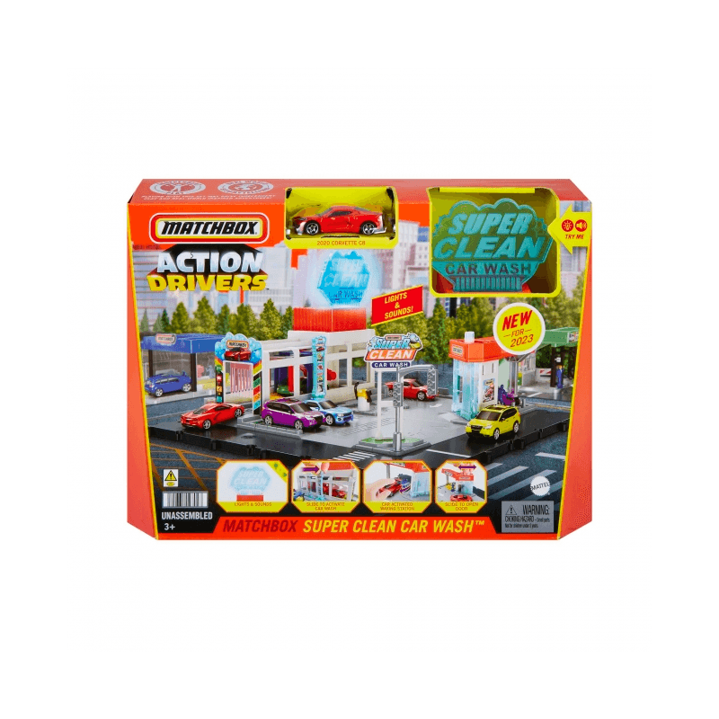 Mattel Matchbox Hnj54-0 Pista De Car Wahs Super Clean
