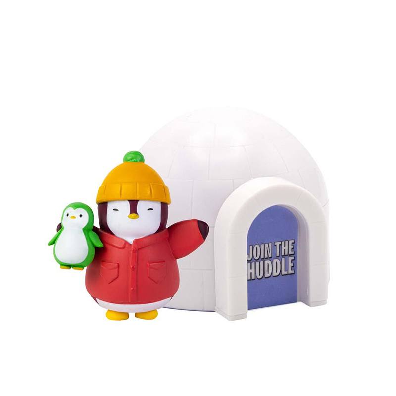 Huggable Plush Pup2007 Figura De Pudgy El Pingüino Con Iglu