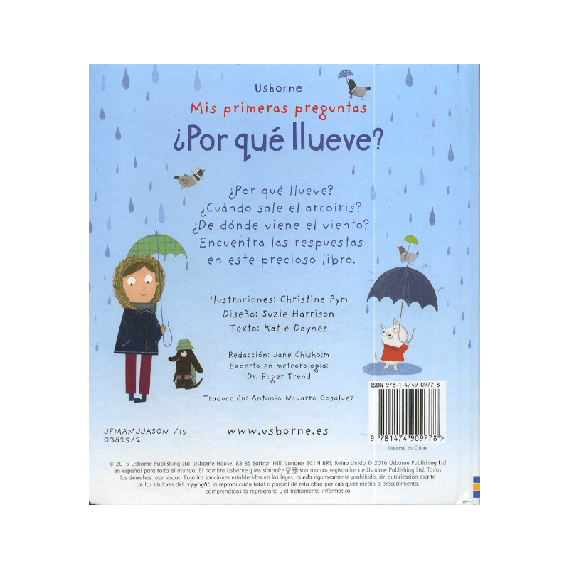 Libro Mis Primeras Preguntas ¿Por Qué Llueve?