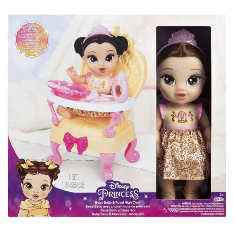 Jakks Pacific Disney Princesas 212384 Muñeca Bebé Surtida Con Accesorios Y Silla