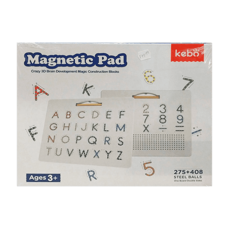 Kebo Magnetic Tiles Kbgz-683B Tabla Alfa-Numerico
