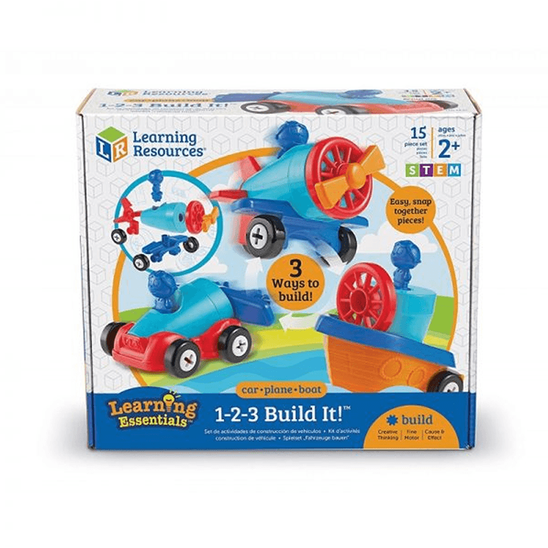 Learning Resources  Ler2840 1-2-3 ¡Construyelo! Coche, Barco, Avión