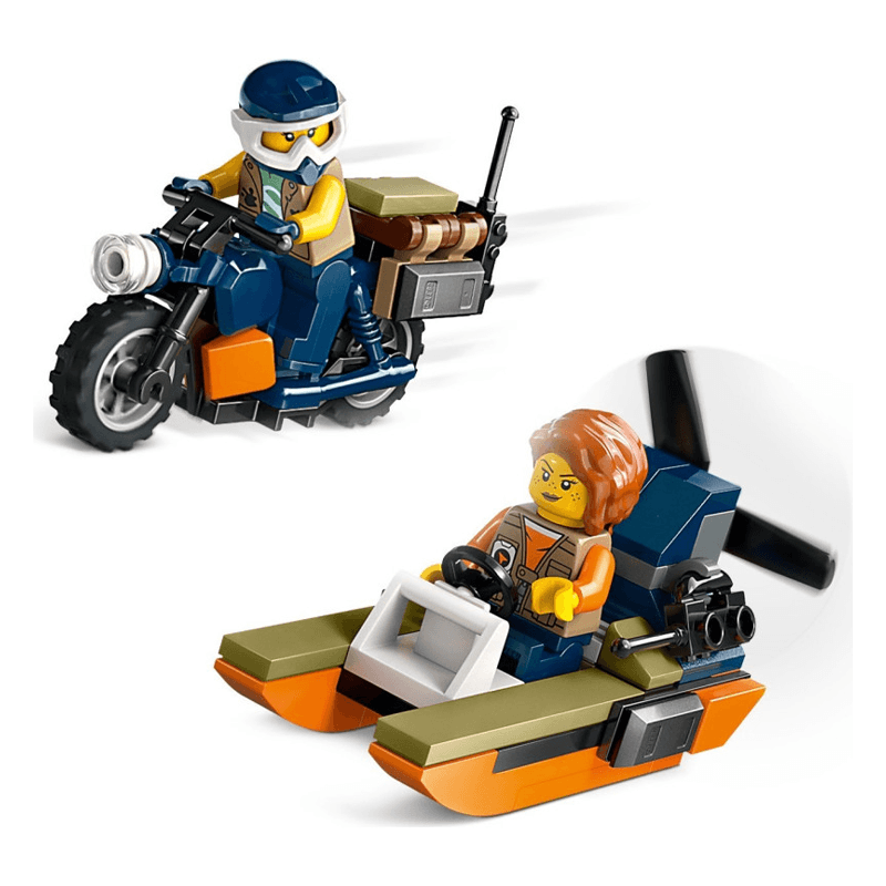 Lego City 60437 Helicóptero Jungle Explorer En El Campamento Base