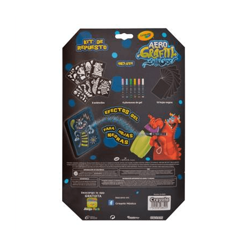 Crayola Cm048840 Set De Actividades Aerografiti Darkside 24 Piezas