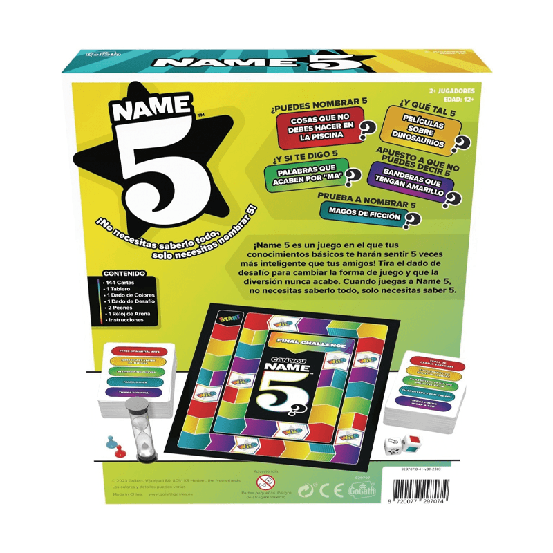 Goliath Games 929707.006 Juego De Mesa Name 5 Español