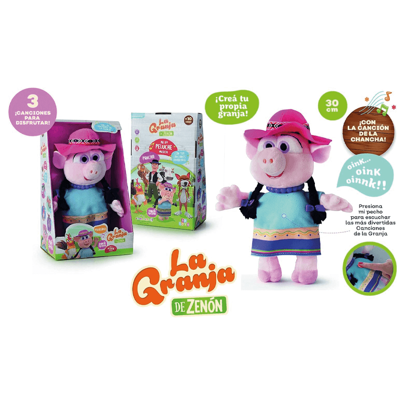 Granja De Zenon  8037Ep Peluche Musical 20 Cm Chancha